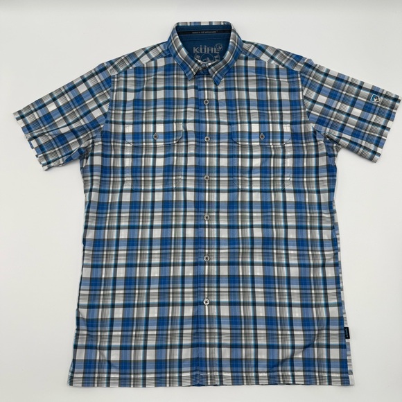 Kuhl Other - Kuhl Men's Eluxur Blue Grey White Plaid Shirt Small with Ionik